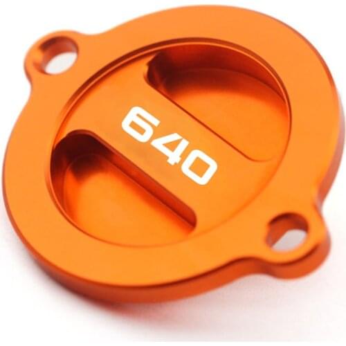 For KTM 640 LC4 Supermoto 640LC4 1999 2000 2001 2002 2003 2004 2005 Engine Oil Filter Cover Cap Motorcycle Accessories Orange
