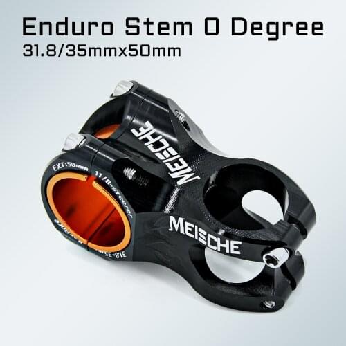 MEISCHE Enduro Stem Alloy 0Degree CNC Machined AM Mountain Bicycle Stem Road Bike Stem 1-1/8" 31.8x50mm Short stem Bicycle Power