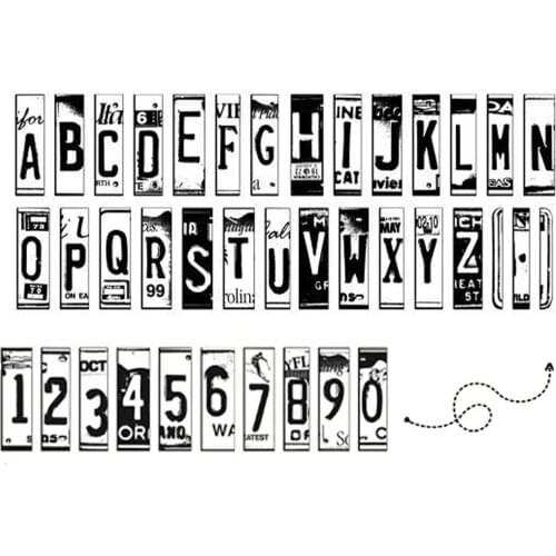 Number background stamp Clear Stamps for Scrapbooking Transparent Silicone Rubber DIY Photo Album Decor 0782