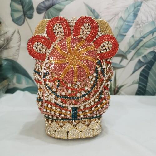 Luxury Multi Rhinestone Diamond Phone Clutch Bag High Quality Ladies Wedding Bridesmaid Chain Clutches Crystal Women’s Handbag