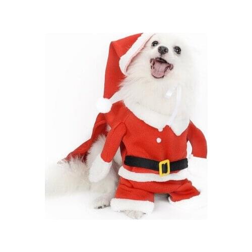Christmas Pet Cat Dog Clothes Costumes for Small Dogs Pets Funny Cosplay Suit Santa Claus Xmas Pet Products for Cat Accessories