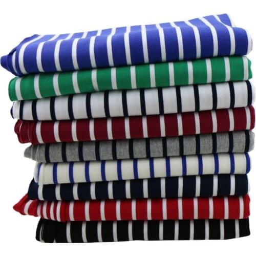 Width 66inch Fall Cotton Spandex Yarn Dyed Stripe Sportswear Sweater hoodie Stretch Knitted Fabric