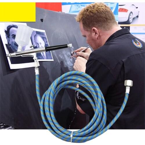 Airbrush Hose Air Brush Spary Gun Spray Pen Woven Pipe 180CM High Quality + 1/8" BSP Adaptor