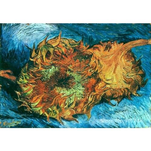 Vincent Van Gogh paintings of Still Life with Two Sunflowers impressionism art High quality Hand painted