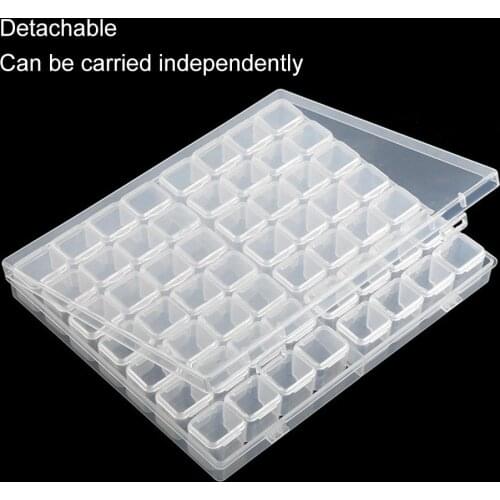 56 Grids Detachable Nail Art Manicue Accessories Storage Box Container Organizer exibidor de anillos бархатная косметичка Gifts