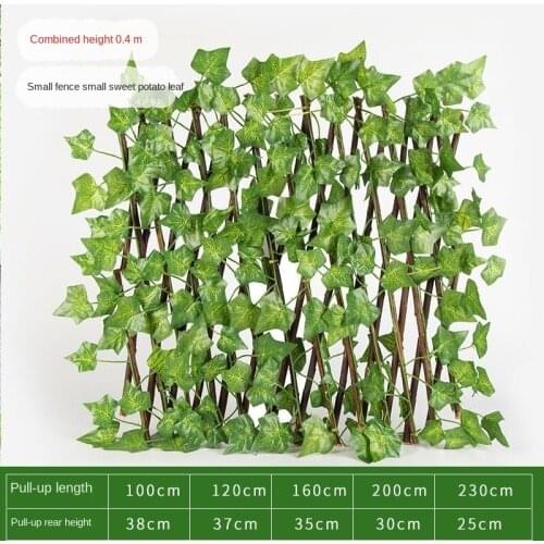 Garden plant fence green leaf privacy protection screen rattan outdoor hedge garden household artificial flower plant