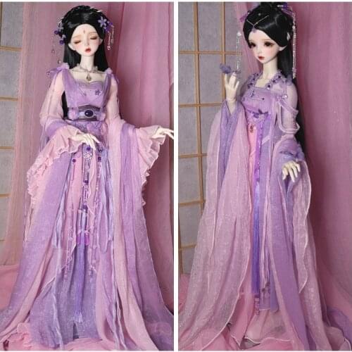 1/4 1/3 Scale BJD Clothes Accessories Ancient Costume Hanfu Wedding Fairy Dress For BJD/SD MSD SD13 Tall 69cm Big Girl Doll A798