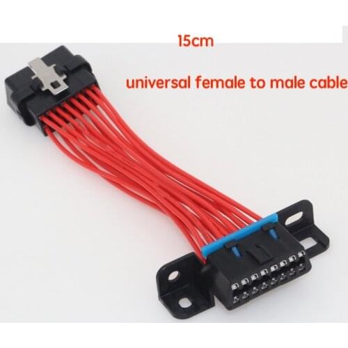 1pc Car OBD2 16pin ECU scanner plug connector OBDII male female