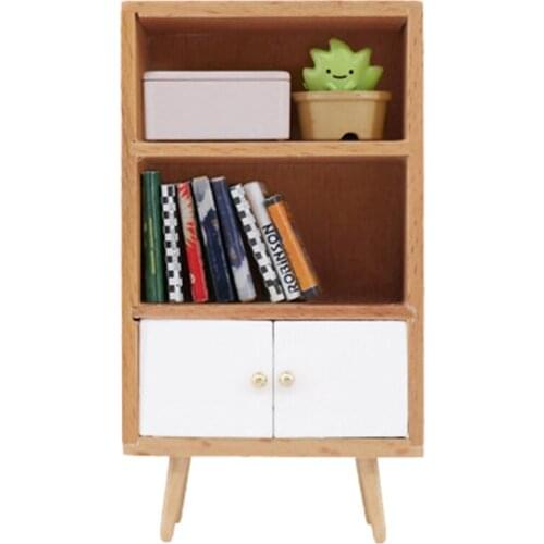 1 Pc Dollhouse Miniature Kitchen Dining Room Furniture Modern Sideboard Wood Cabinet