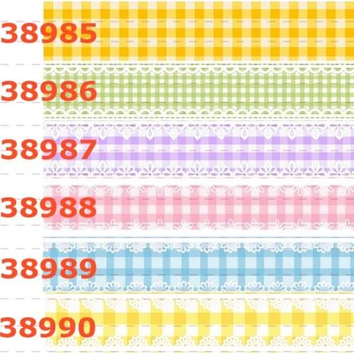 10yards - different sizes - Lattice printed grosgrain ribbon - Grid ribbon