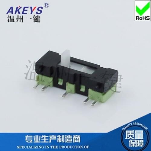 10PCS KFC-D7 sliding five-pin reset start control button car switch black green modified JK920L