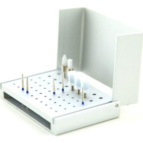 2pcs 58 holes Autoclavable High Speed Dental Burs Holder Dental Bur polishing brush cup Block