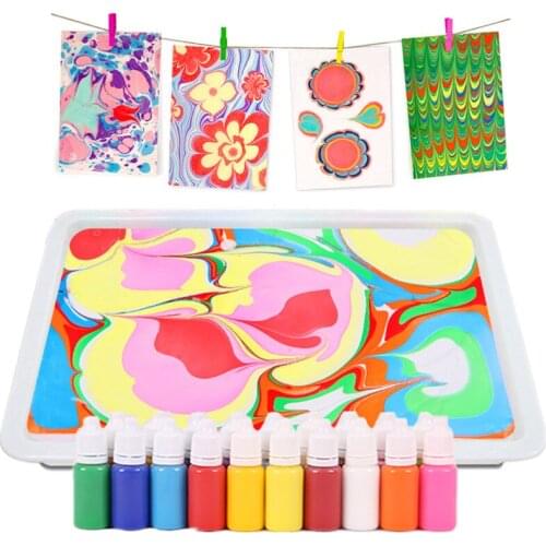 20 Colors 6ML Water Extension Painting Set Children Paint Graffiti Fluid Pigment Art Supplies Educational Toys Kids Arts Craft