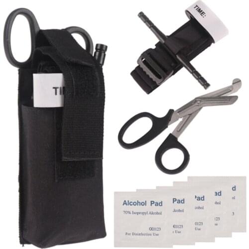 4Pcs Emergency Tourniquet Strap Military Tactical Cycling Hiking First Aid Release One Hand Tourniquet Set Outdoor Tools