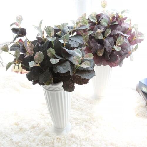 7PCS Black Rose Artificial Green Leaves Rose Leaf Scrapbook Craft Screen Stcoking flower Printing Material Mulberry Paper Card