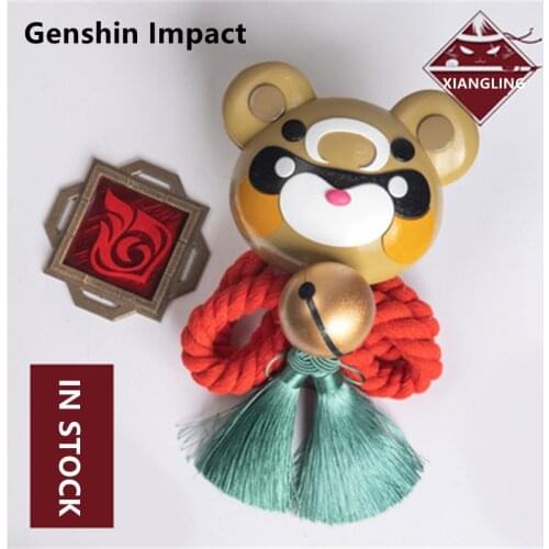 Anime Game Genshin Impact XIANGLING GUOBA Bear Accessories, Cute Shape, Meticulous Workmanship