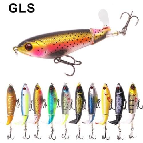 GLS brand 10 colors optional 10.5cm / 17g artificial realistic hard bait 3D eye propeller tractor Mino fishing bait