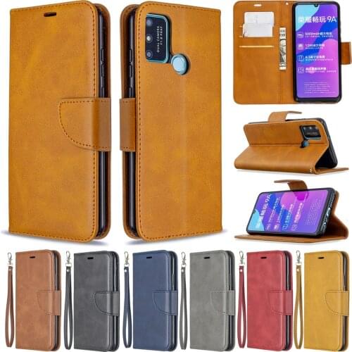 FLYKYLIN Leather Wallet Flip Case na For Etui Huawei Honor 9A MOA-LX9N Magnetic Shell Cover for Coque Huawei Honor 9S Phone Case