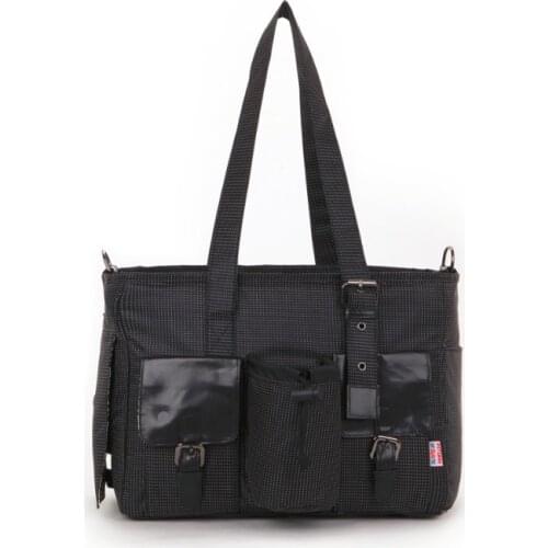 Black Jacquard Nylon Pet Dogs Carrier Bag With Two Pocket In Front Free Shipping Fashion Small Puppy Dogs Bag