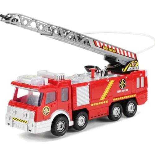 ChildrenS Simulation Firefighter Toy Jupiter Fire Truck Electric Universal Toy Car Light Fire Truck Can Spray Water