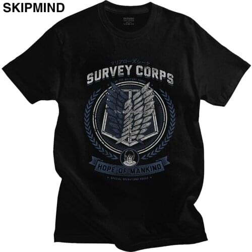 Hope Of Mankind Tshirt Men Cotton Attack on Titan T Shirt Wings Of Freedom Anime Manga Tee Top Short Sleeved Summer T-shirt Gift