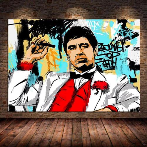 Graffiti Classic Movie Godfather Canvas Painting Posters and Prints Wall Art Pictures for Living Room Decor Cuadros Unframed