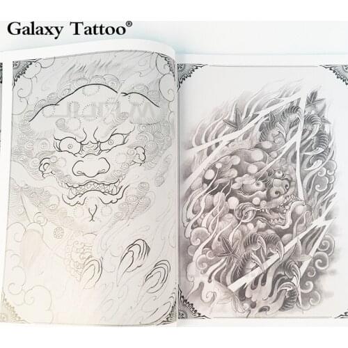 Tattoo Book Manuscript Picture Book Auspicious Squid Buddha Statue Pattern Diamond Lion 43 Pages Free Shipping