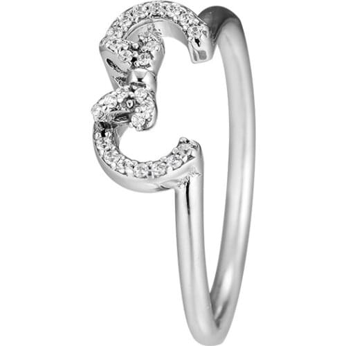 CKK Silhouette Heart Ring Women Anel Feminino 100% 925 Jewelry Sterling Silver Anillos Mujer Wedding Engagement