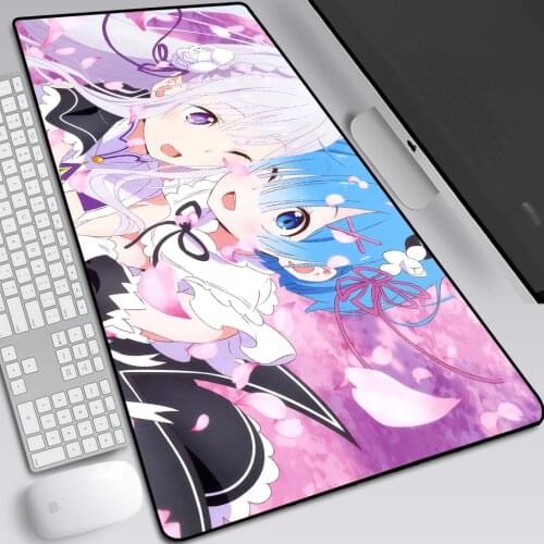 Re:Zero Starting Life in Another World Large Pad Mouse Mat Anime Computer Gamer Locking Edge Mousepad Keyboard Mice 30x80cm