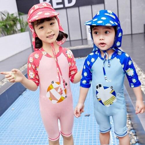 Boys Children Wetsuit Kids Boy Wetsuits Children Sport Swimsuit New Style Cartoon Summer Bathing Kids Sunscreen Swimsuit 1-6Y