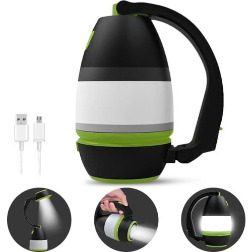 ZK20 Multifunction Camping Light Tent Lamp LED USB Rechargeable 3 in1 Flashlight Table Desk Lamp Power Bank Output