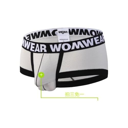 White-collar dry gun-type segregation mens underwear u convex bag scrotum care health-proof sexy boxer