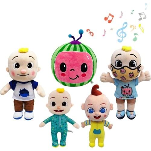 Music Toy! Soft Family Educational Toy Baby Plush Toy Cute Cartoon Cocomelon JJ Boy Stuffed Doll Peluche Toys (With Music)