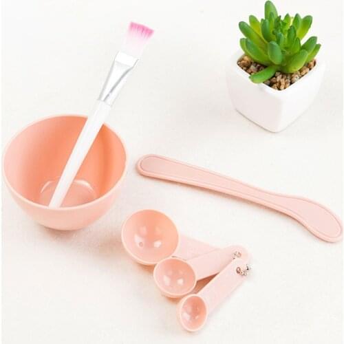 4pcs/set Women Face Mask Mixing Bowl Set Girls Facial Skin Care Mask Mixing Tools Kit Beauty Supplies for Home Salon