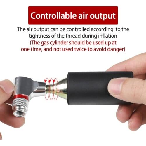 CO2 Pump For Bicycle Adapter Bike Inflator Tire Tube Hand Pump carbon dioxide CO2 Cartridge French American cycling equipment