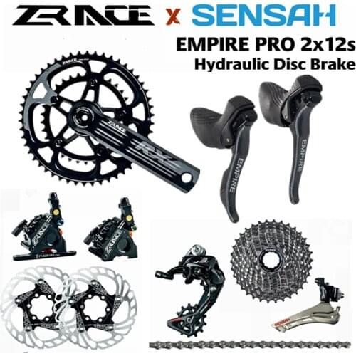 SENSAH EMPIRE PRO 2x12 Speed,R/L Shifter + R/F Derailleurs + ZRACE RX Crank / Disc Brake , 24s Road Groupset , carbon fiber