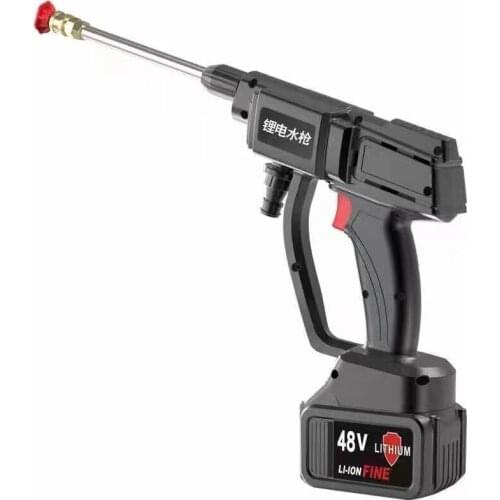 Charging car wash gun electric water gun household high pressure car wash machine wireless lithium battery portabl