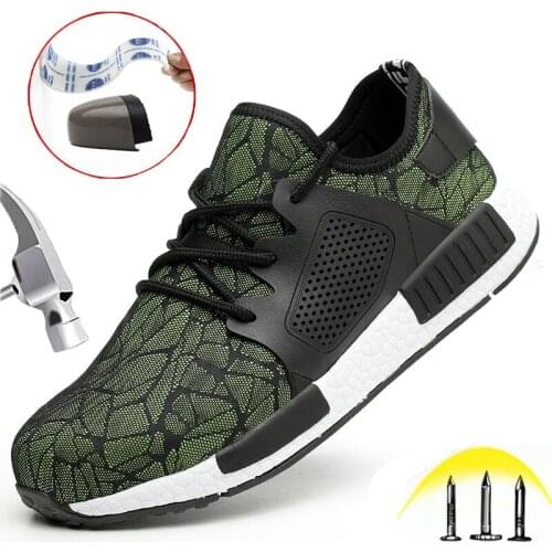 Steel Toe Work Safety Shoes Mens Womens Soft Puncture Proof Lightweight Sport Non-Slip Casual Breathable Protection Footwear