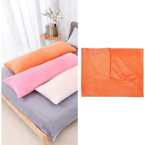 Super Soft Velvet Envelope Closure Body Pillow Cover with Hidden Zipper 50x152cm