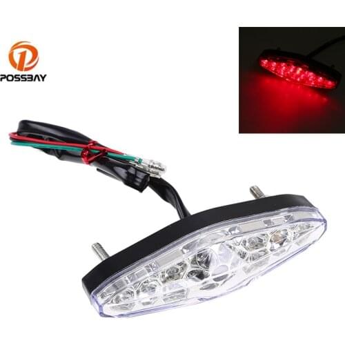 POSSBAY Motorcycle LED Rear Light Red Brake Turn Signal Safety Indicator Motocross Tail Lamp for Honda CB1000R CB600F Hornat