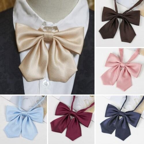 [Twill Cross Arrow] Solid Color Bow Tie Womens Japanese JK Uniform Shirt Sailor Suit Bow Graduation Photo butterfly
