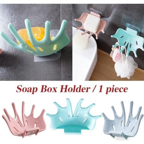 1 PC Bathroom Shower Soap Box Dish Storage Plate Tray Holder Case Soap Holder Bathroom Tray Accessories Box