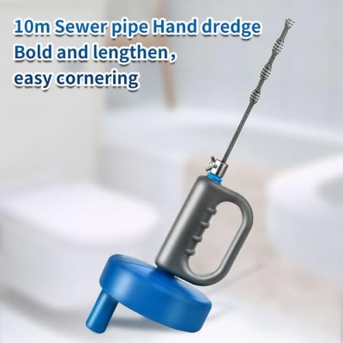 10M Drain Unblocker Flexible Rod Auger Snake Rod Kitchen Toilet Sewer Blockage Cleaner Pipe Dredger Hair Clogging Plumbing Tool