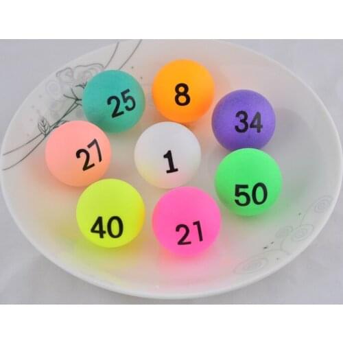 100pcs NO.1-100 game ball raffle lottery ball Table Tennis PingPong Balls digital letter