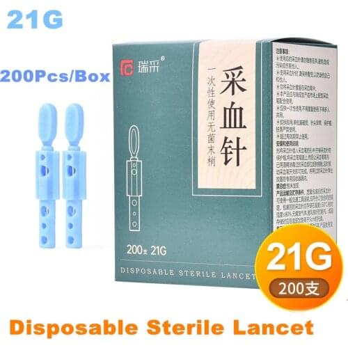 200Pcs/ Box Lancet Needles For Blood Glucose Testing Medical Blood Collecting Needles For Diabetes Tests Disposable Lancet