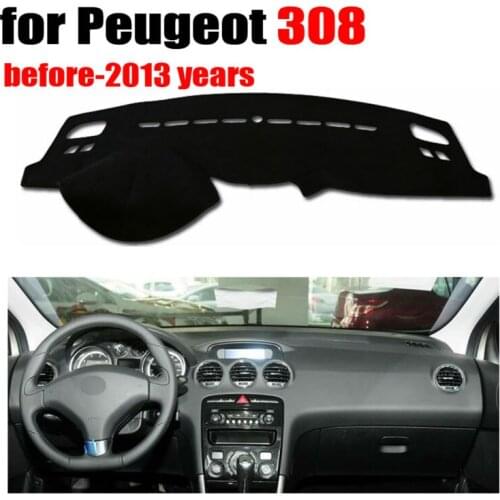 Car dashboard covers mat for Peugeot 308 before-2013 years Left hand drive dashmat pad dash cover auto dashboard accessories