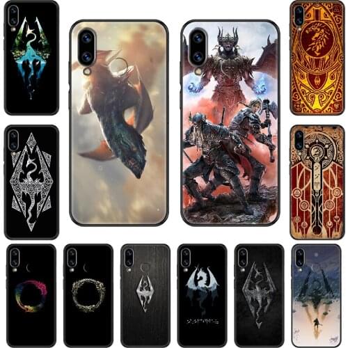 Game The Elder Scrolls 5 Phone case For Huawei Honor Mate 5 7 8 9 10 20 i A X Lite Pro black 3D hoesjes painting prime tpu