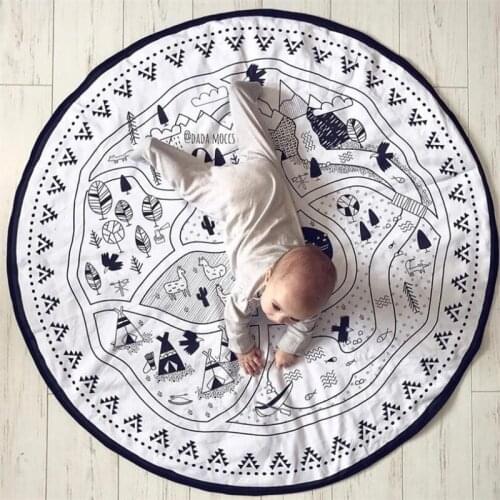 Baby DIY Round Play Mat kids playmat game carpet for infant crawling Mat Floor Carpet Kids Room Decoration Photo Props