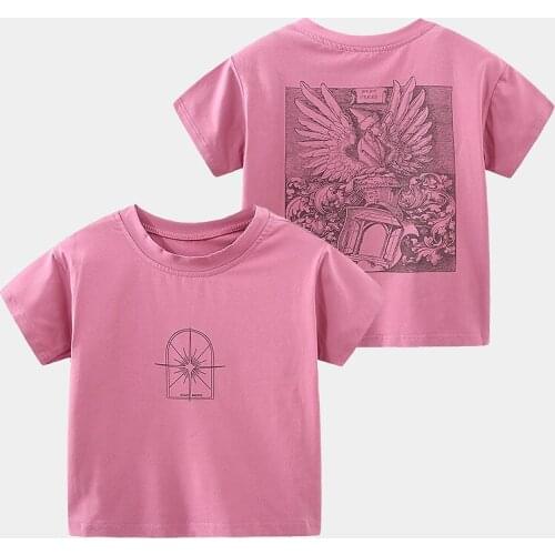 Baby Short-sleeved T-shirt 2021 Summer New Childrens O-neck Bottoming T Shirt Baby Boys and Girls Casual Print Top Tees 3-9Y