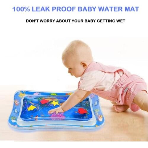 Baby Water Mat Infant Toy Inflatable Play Mat for 3 6 9 Months Boy Girl PVC Water Mat Pad AN88